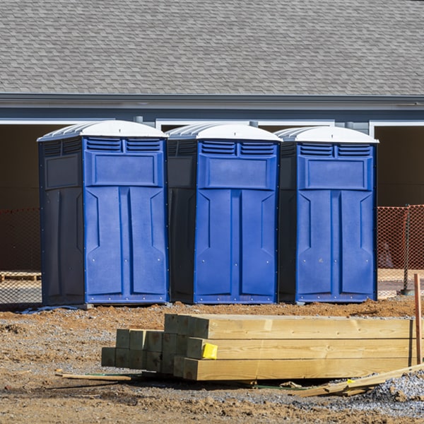 what is the expected delivery and pickup timeframe for the portable toilets in Merriam Kansas